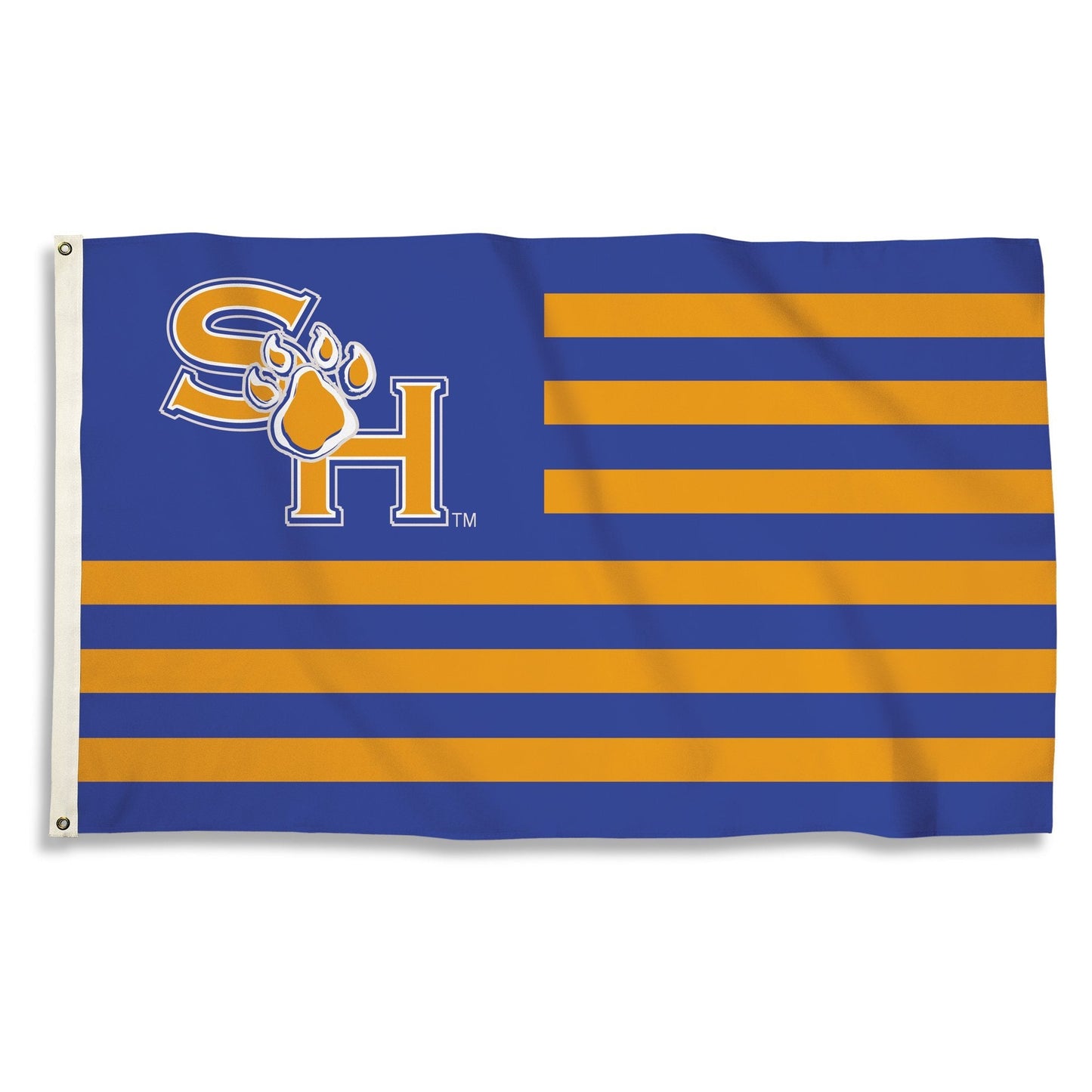Sam Houston State University Bearkats 3x5 Feet Flag Banner, Stripes Design, Metal Grommets, Outdoor Use, Single Sided
