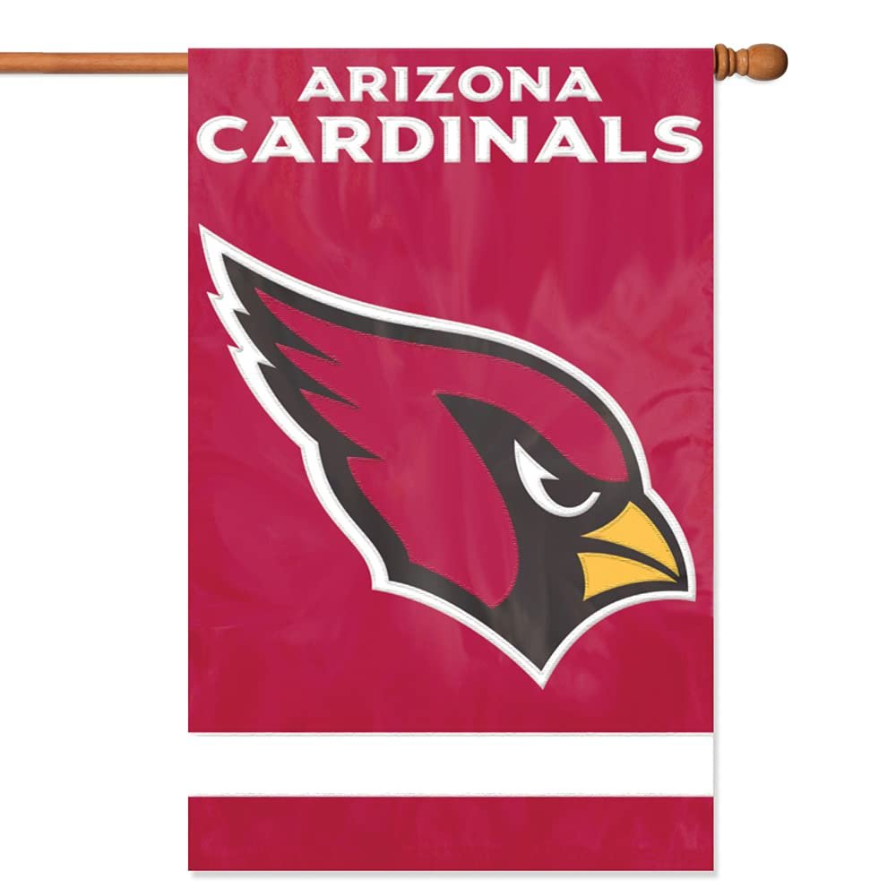 Arizona Cardinals Premium Double Sided Banner Flag, Applique Embroidered, 28x44 Inches
