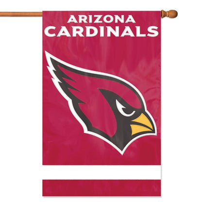 Arizona Cardinals Premium Double Sided Banner Flag, Applique Embroidered, 28x44 Inches