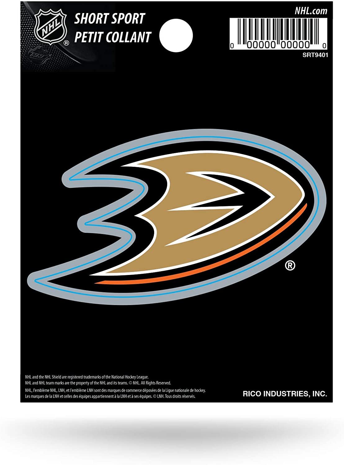 Anaheim Ducks 3" Short Sport Decal