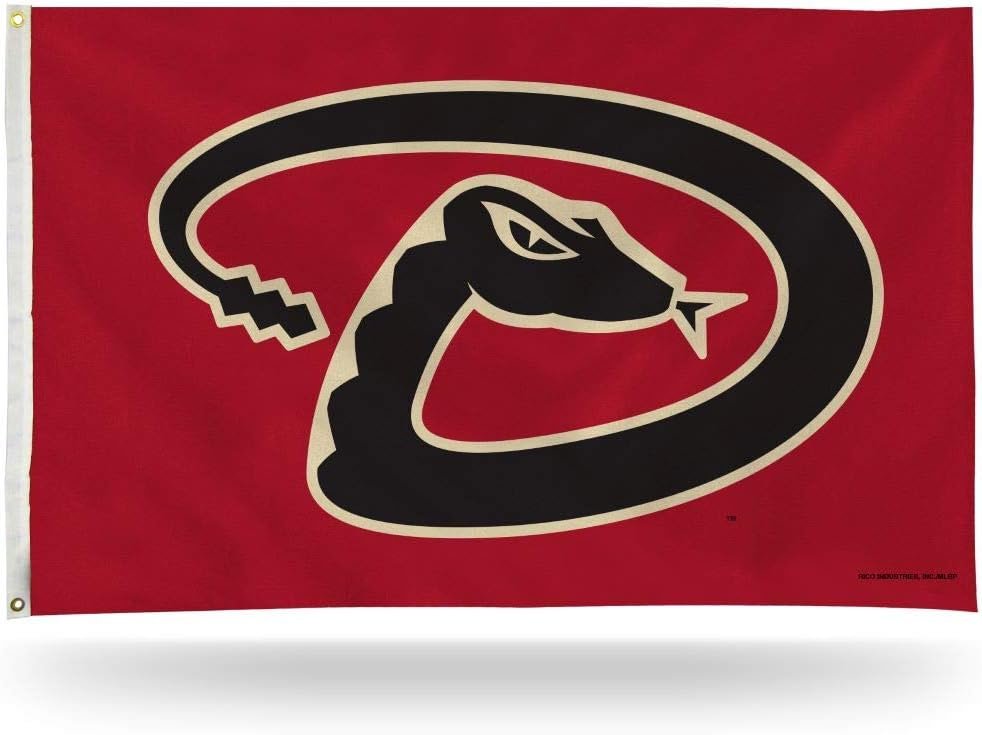 Arizona Diamondbacks 3x5 Foot Flag Banner, D Logo Design, Single Sided, Metal Grommets