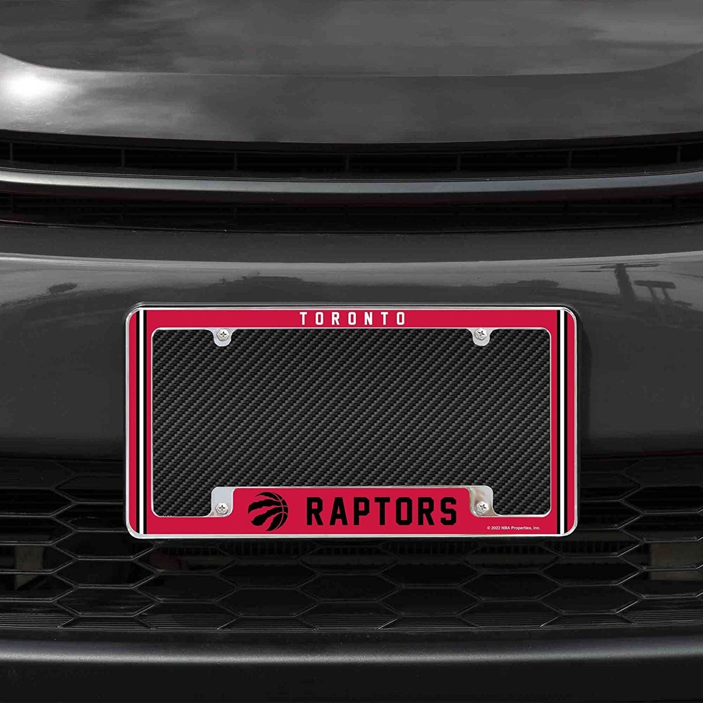 Toronto Raptors Metal License Plate Frame Chrome Tag Cover Alternate Design 6x12 Inch