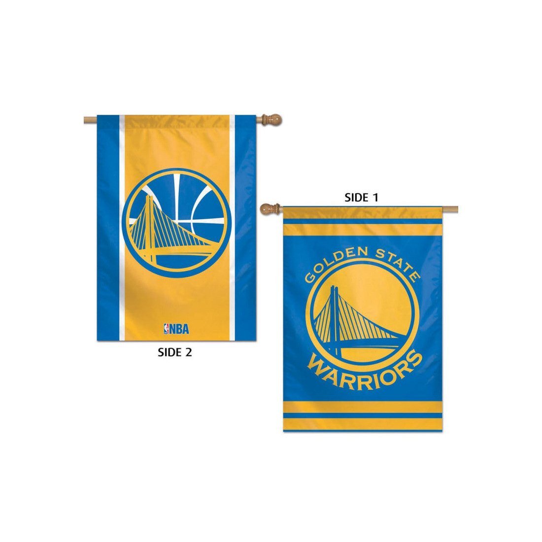 Golden State Warriors Premium 2-Sided Banner House Flag, Outdoor Use, 28x40 Inch