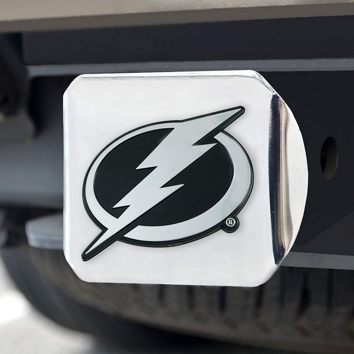 Tampa Bay Lightning Hitch Cover Solid Metal with Raised Chrome Metal Emblem 2" Square Type III