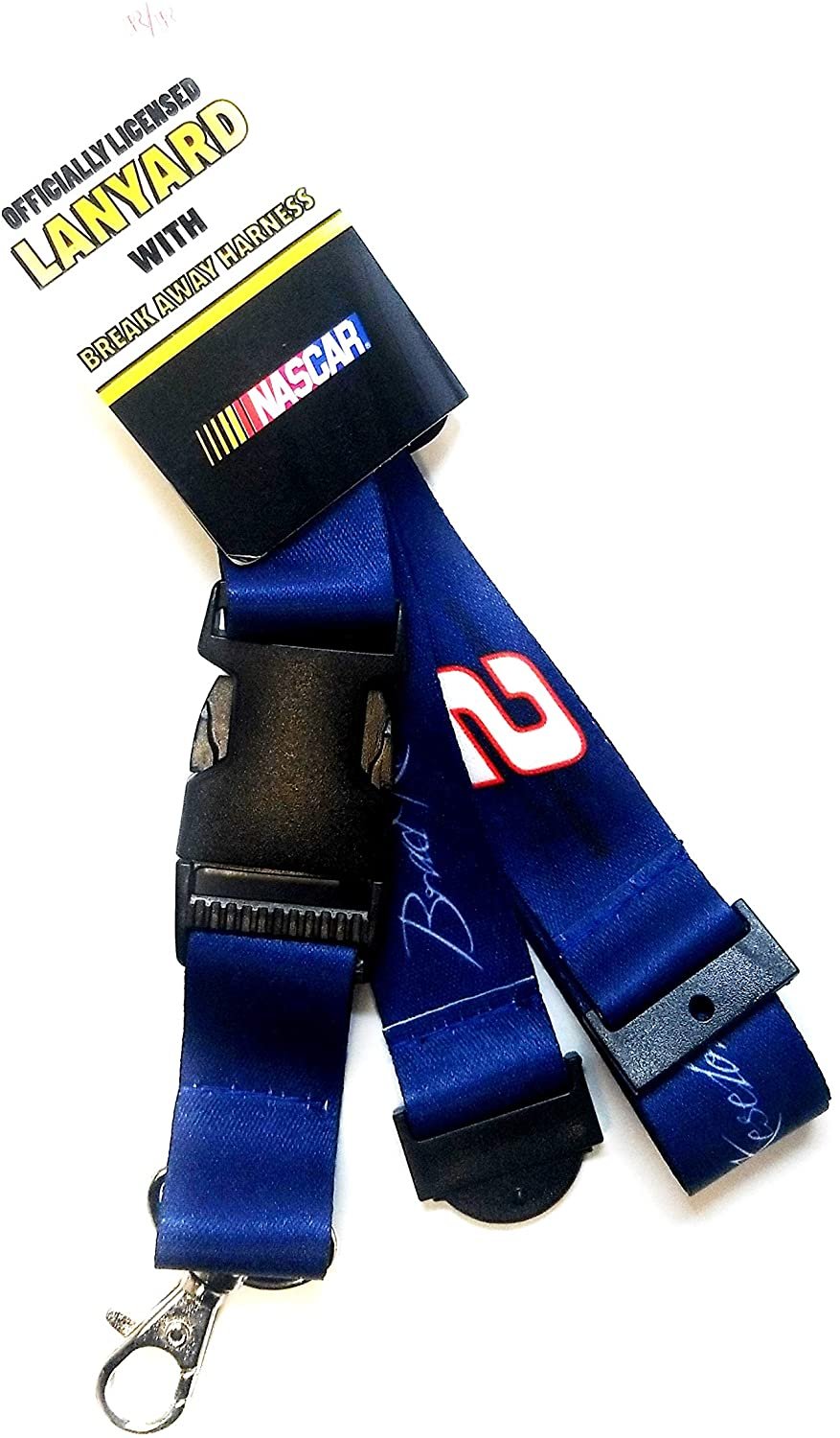 Brad Keselowski #2 Premium Lanyard 2-Sided Breakaway Clip Keychain Nascar Racing