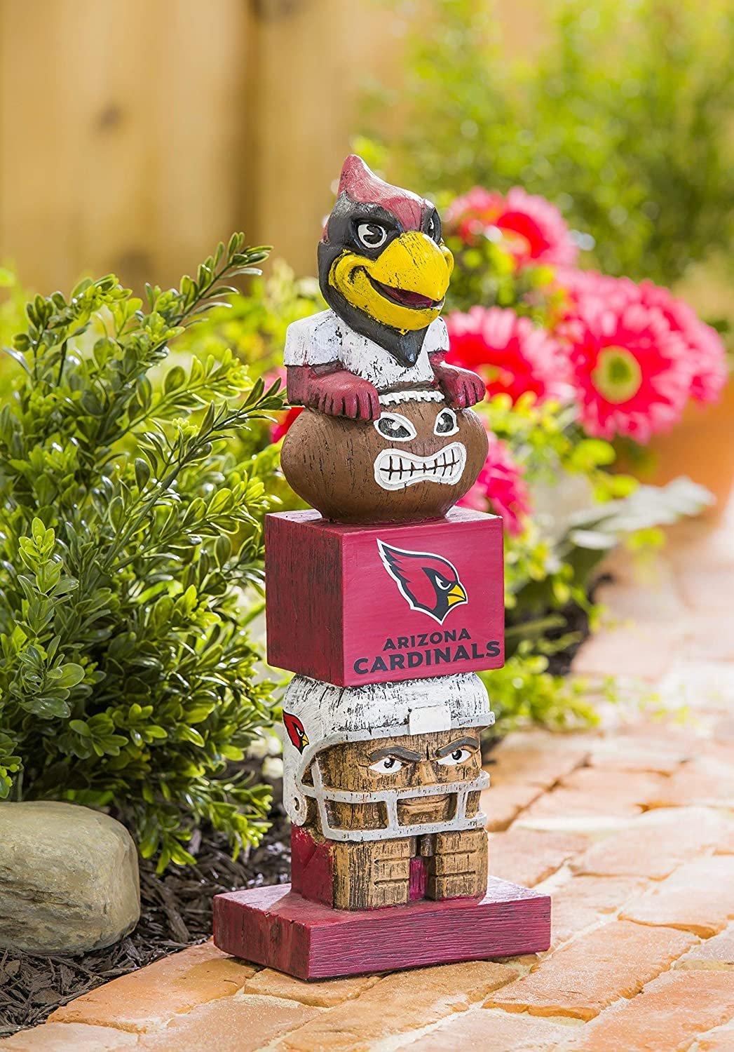 Arizona Cardinals 16 Inch Tiki Totem Garden Statue Resin Outdoor Decoration