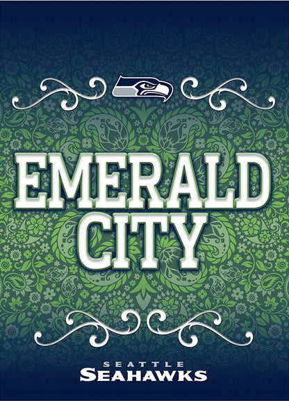 Seattle Seahawks Premium Double Sided Garden Flag Banner, 13x18 Inch, Display Pole Sold Separately