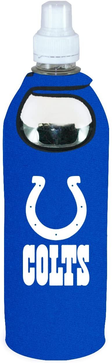 Indianapolis Colts 1/2 Liter Water Soda Bottle Beverage Insulator Holder Cooler with Clip Football