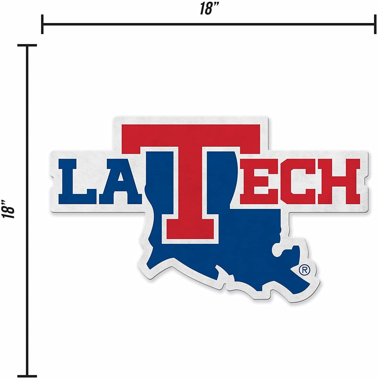 Louisiana Tech Bulldogs Primary Logo Shape Cut Pennant, 18 Inch