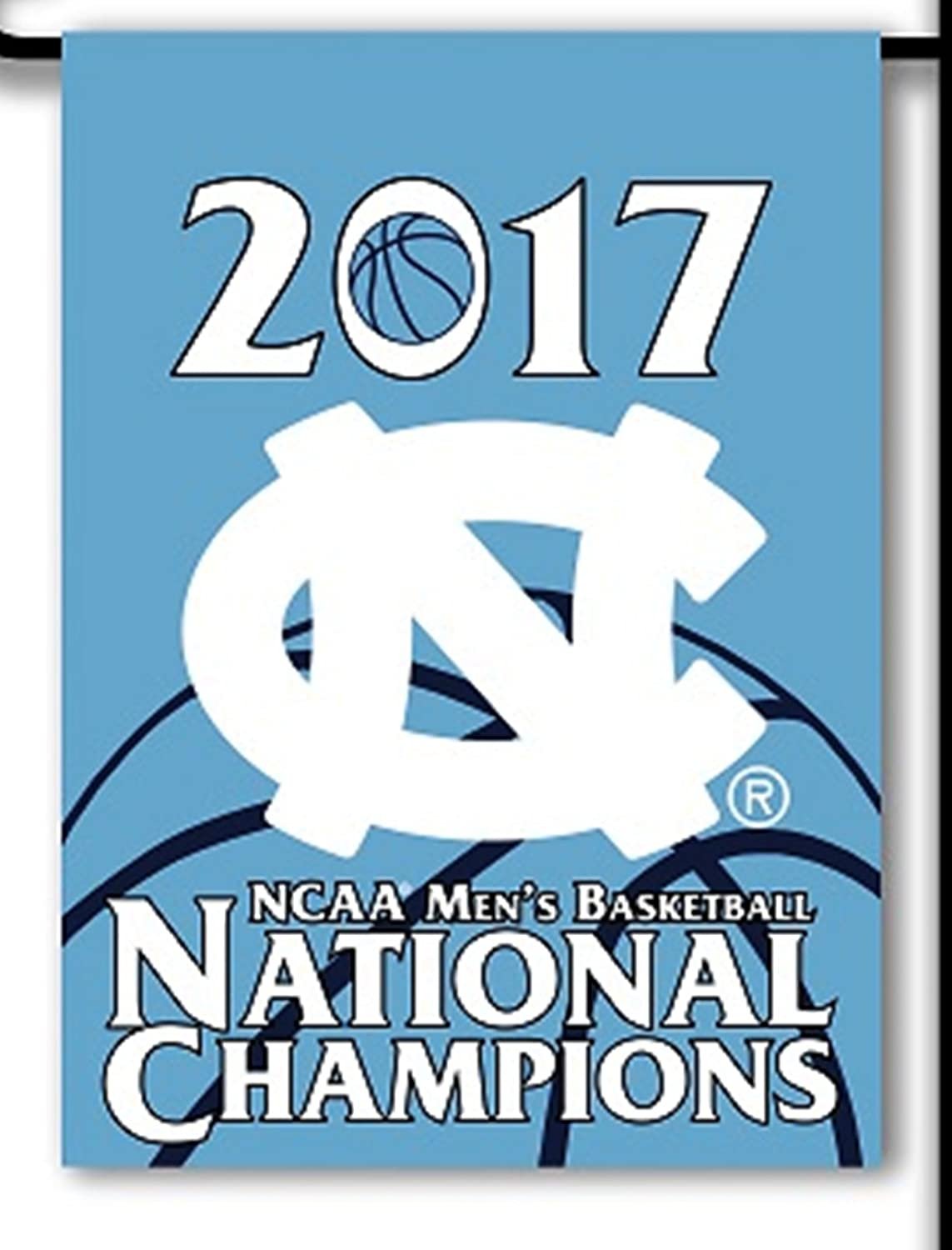 University of North Carolina Tar Heels 2017 Champions Premium Garden Flag Banner, Double Sided, 13x18 Inch, Display Stand Sold Seperately