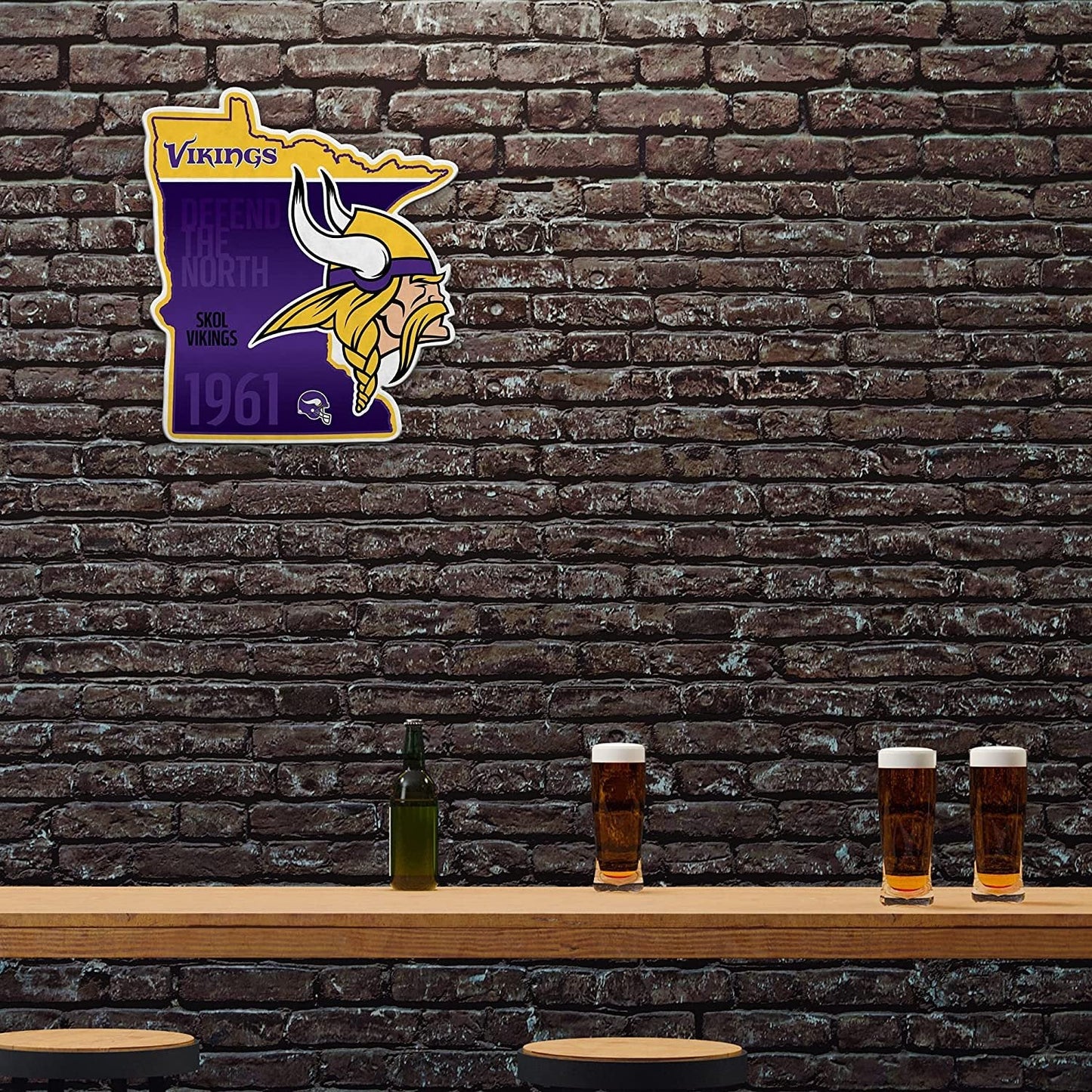 Minnesota Vikings Pennant State Shape 18 Inch Soft Felt