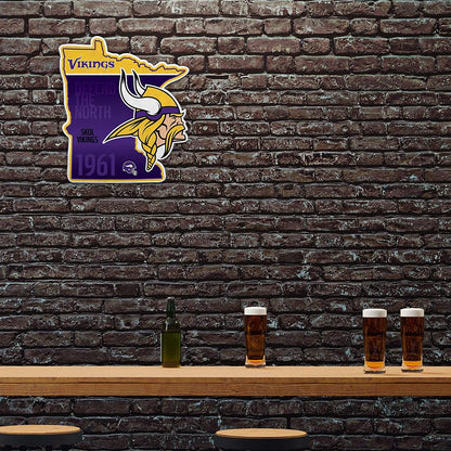Minnesota Vikings Pennant State Shape 18 Inch Soft Felt