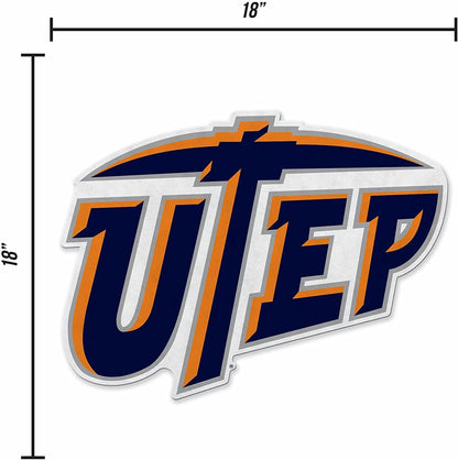 University of Texas El Paso Miners Primary Logo Shape Cut Pennant, 18 Inch