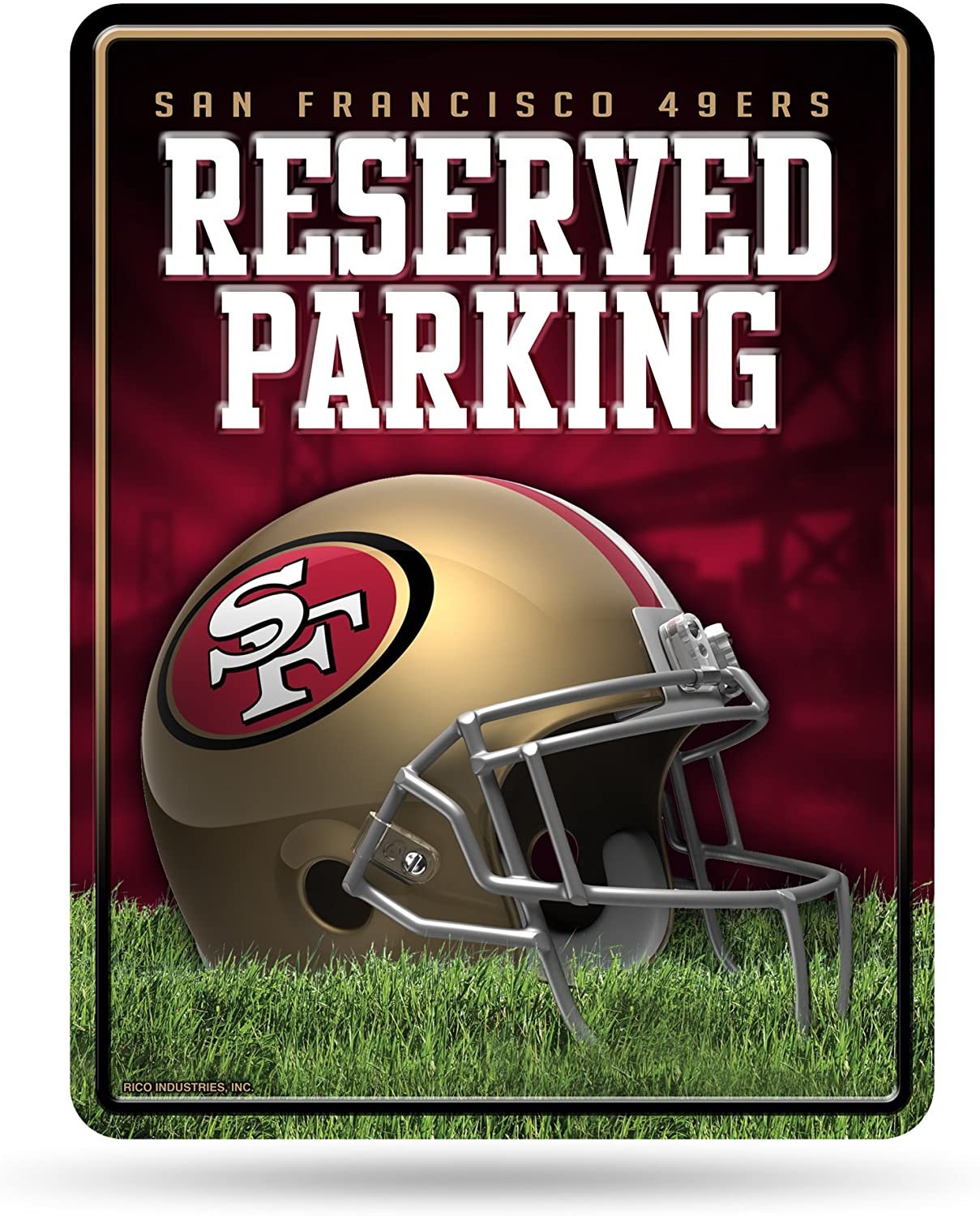 San Francisco 49ers Metal Parking Sign, 8.5x12 Inch, Embossed
