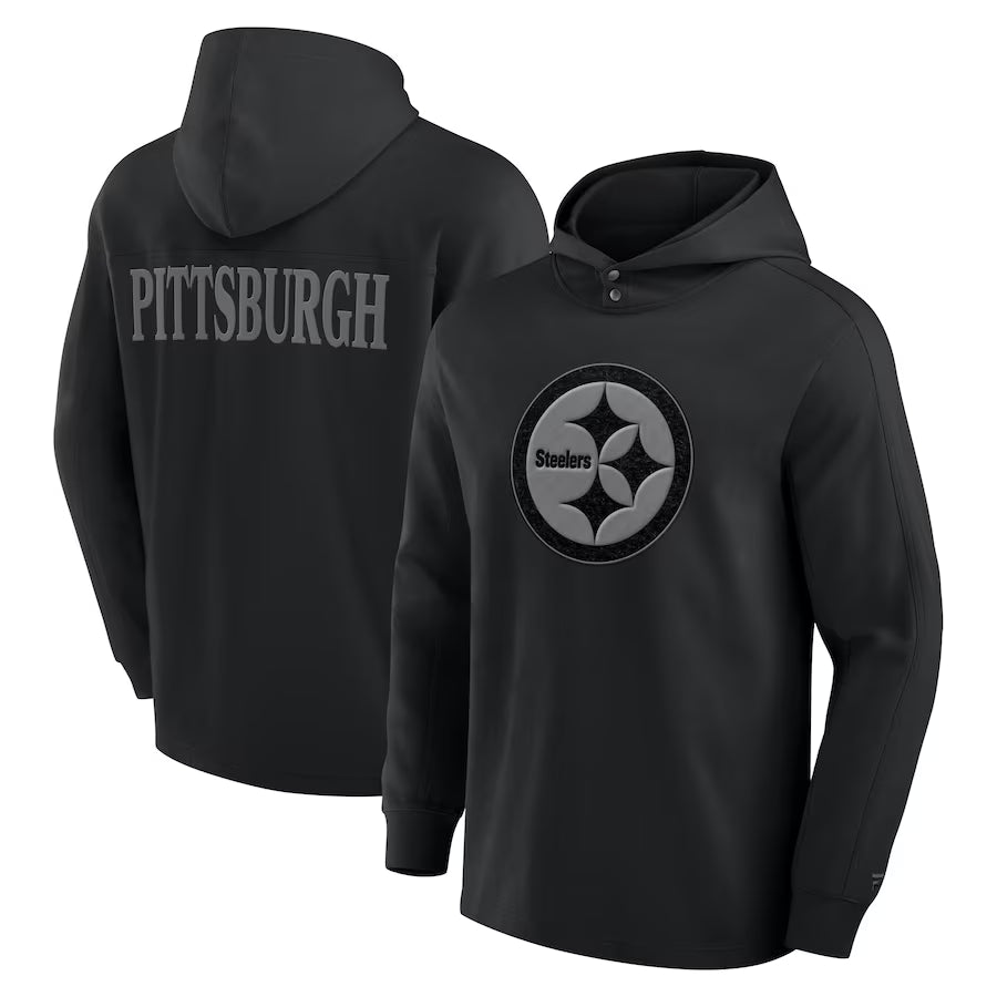 Pittsburgh Steelers Black Elements Pace Hoodie – Fanatics NFL Fleece Pullover
