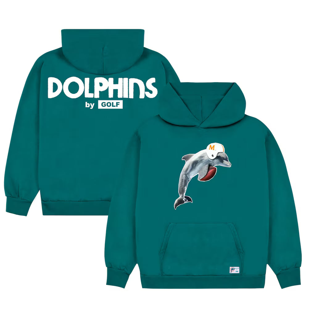 Miami Dolphins GOLF WANG Cutout Pullover Hoodie
