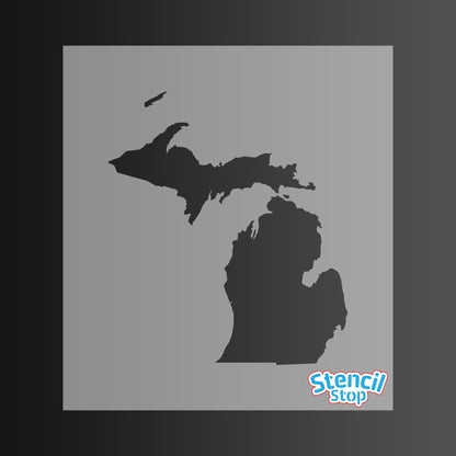 Michigan State Outline Stencil