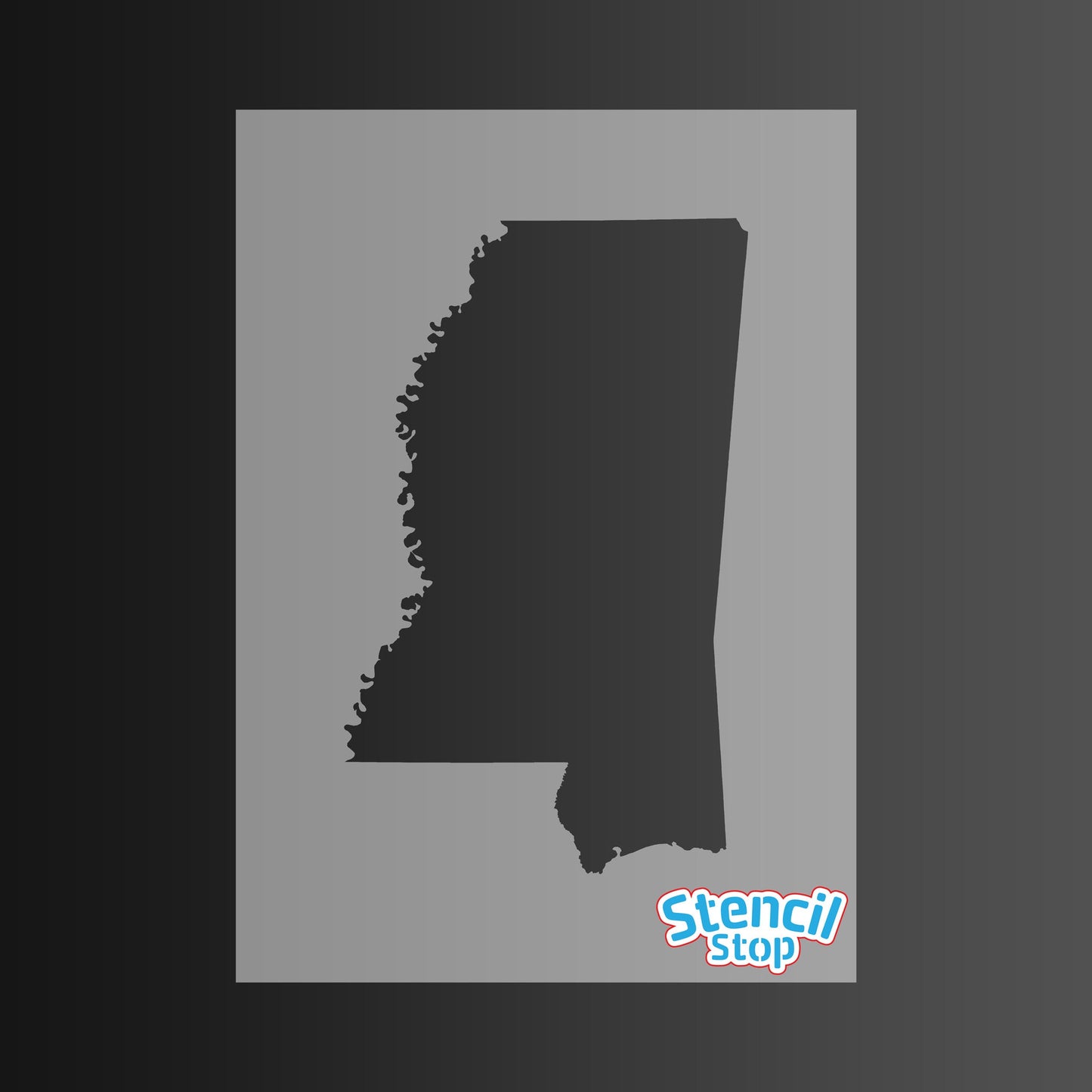 Mississippi State Outline Stencil