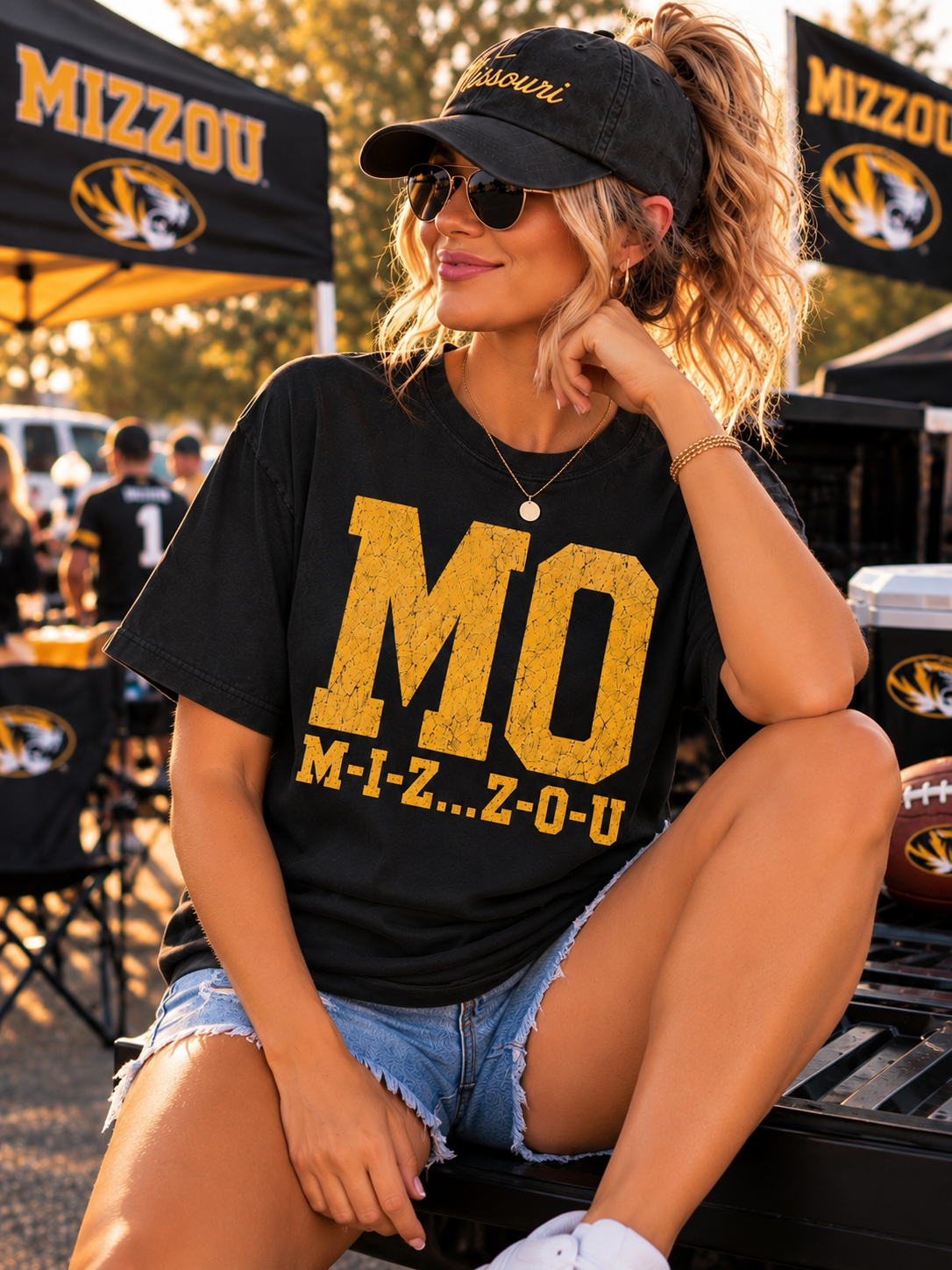 Missouri Tigers Retro Game Day Comfort Colors Graphic Tee