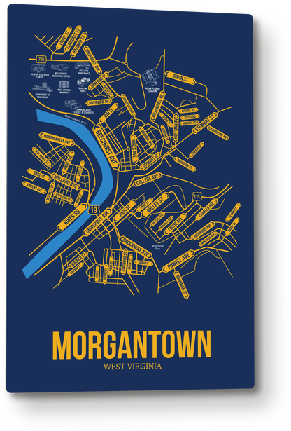 Morgantown, West Virginia street map