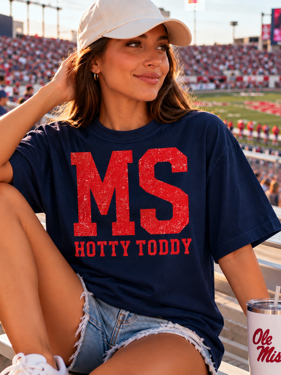 Mississippi Ole Miss Retro Game Day Comfort Colors Graphic Tee