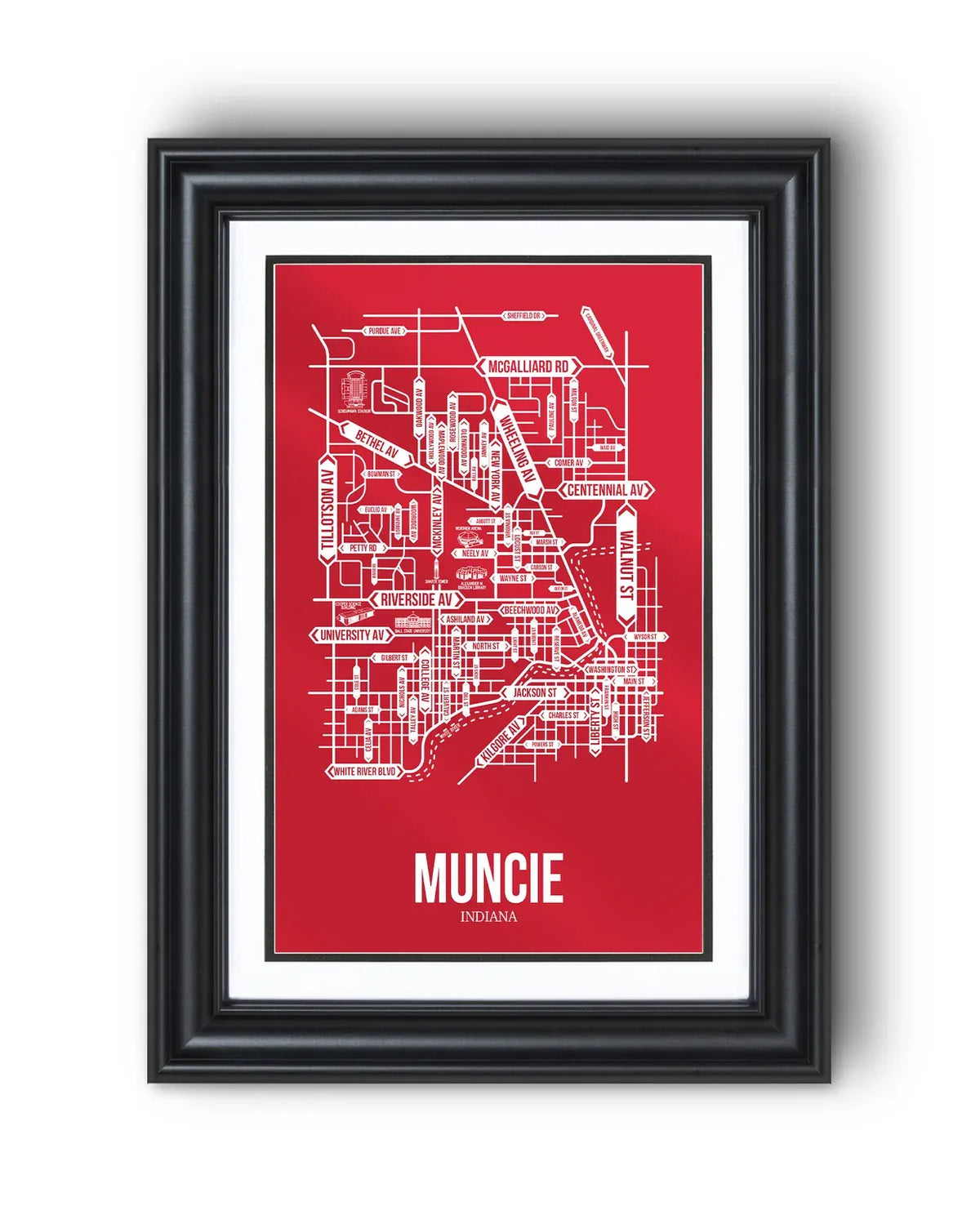 Muncie, Indiana street map