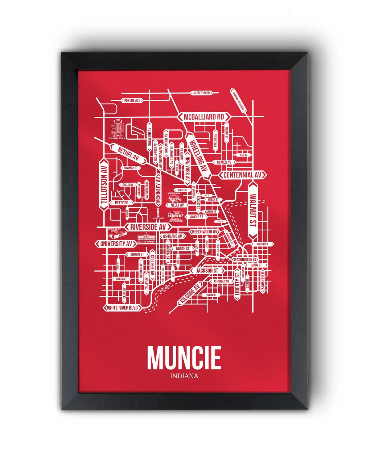 Muncie, Indiana street map