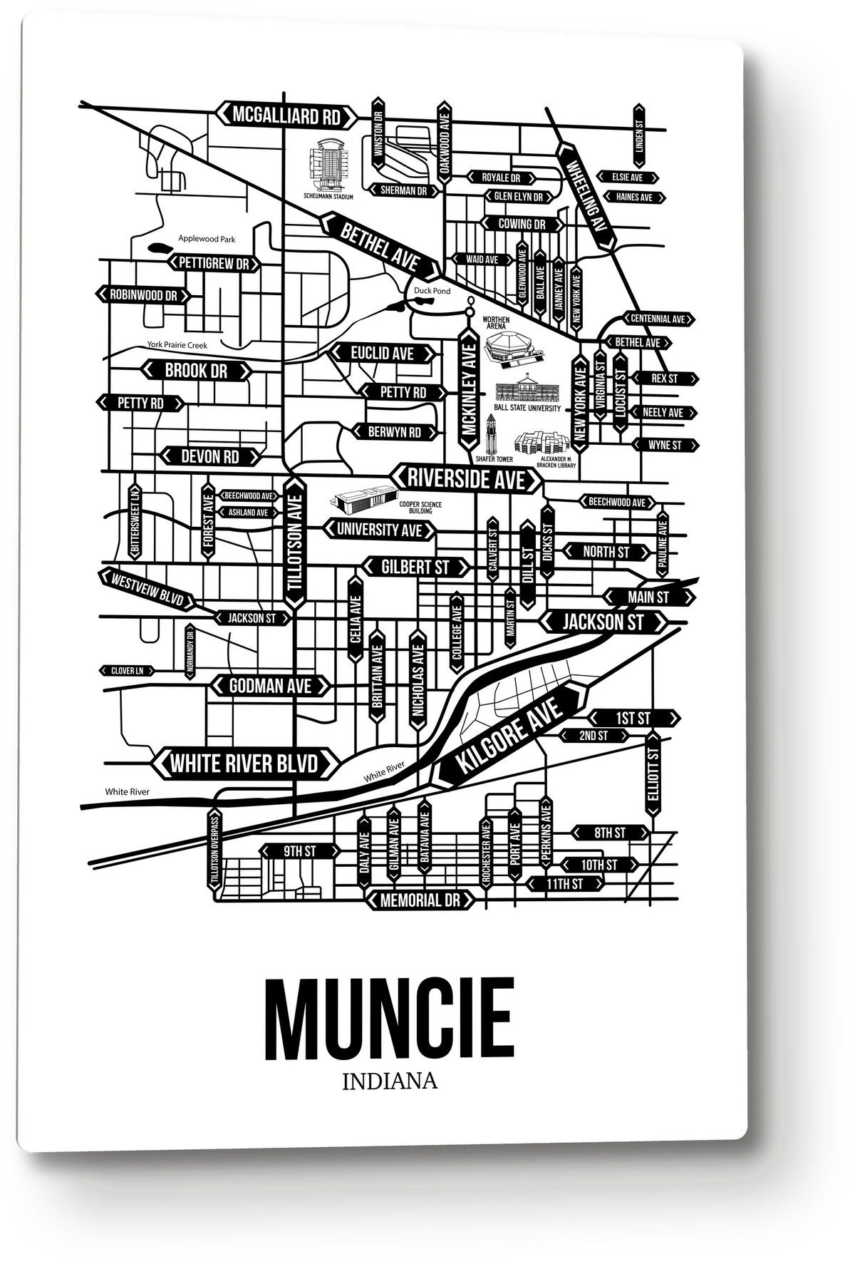Muncie, Indiana street map