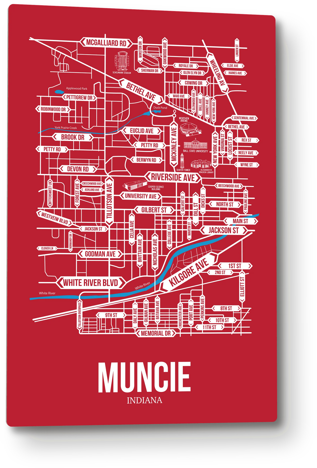 Muncie, Indiana street map