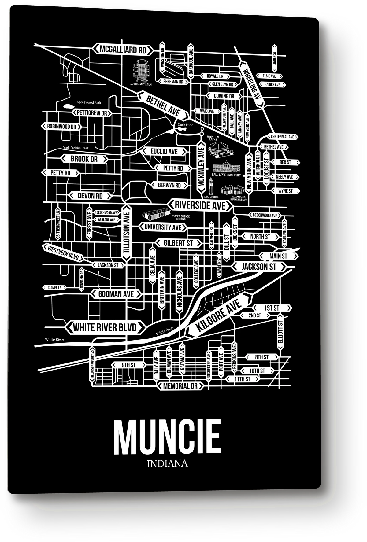 Muncie, Indiana street map