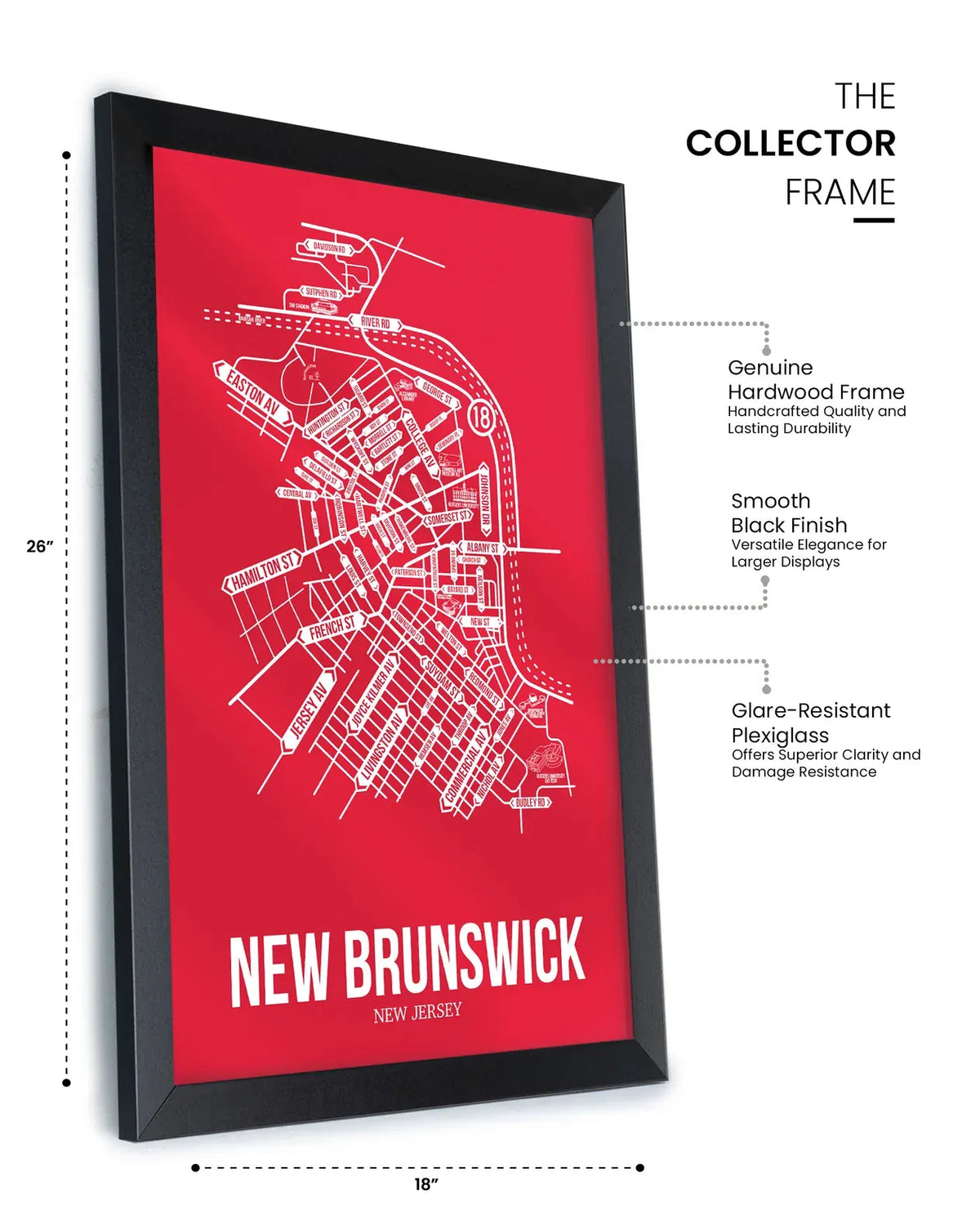 New Brunswick, New Jersey street map