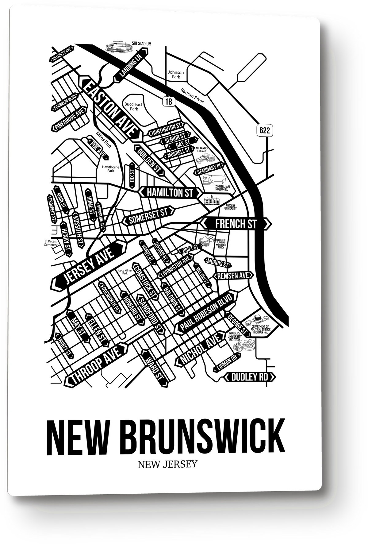 New Brunswick, New Jersey street map
