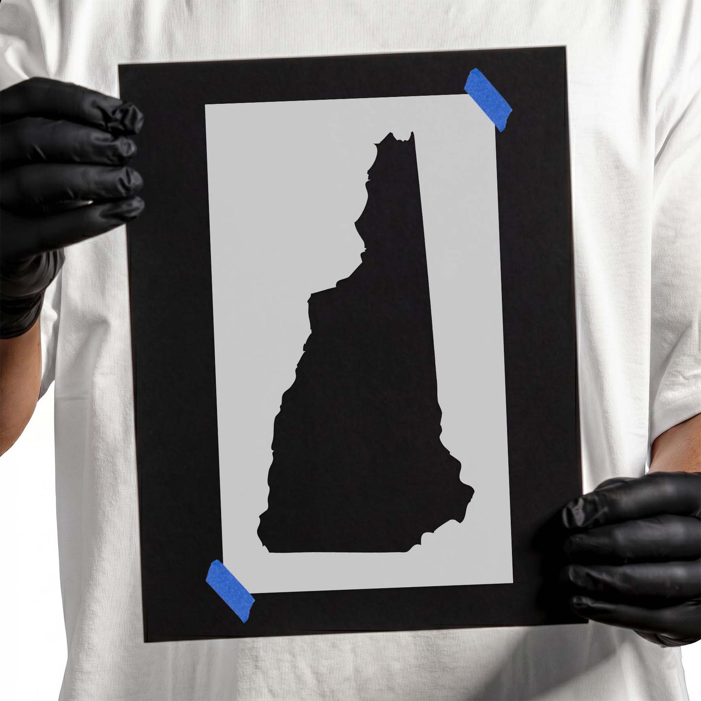 New Hampshire State Outline Stencil