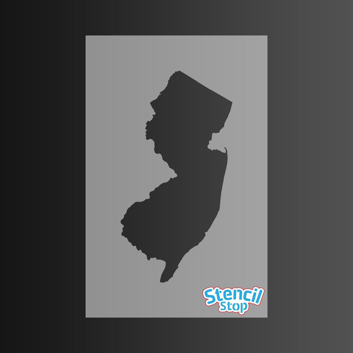 New Jersey State Outline Stencil