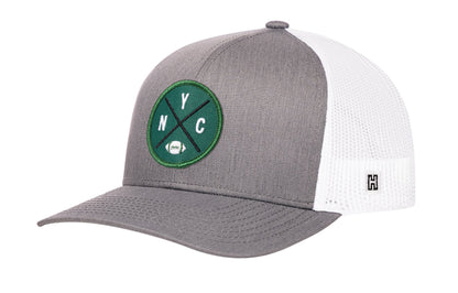 New York Football Trucker Hat  |  Green NYC X Snapback