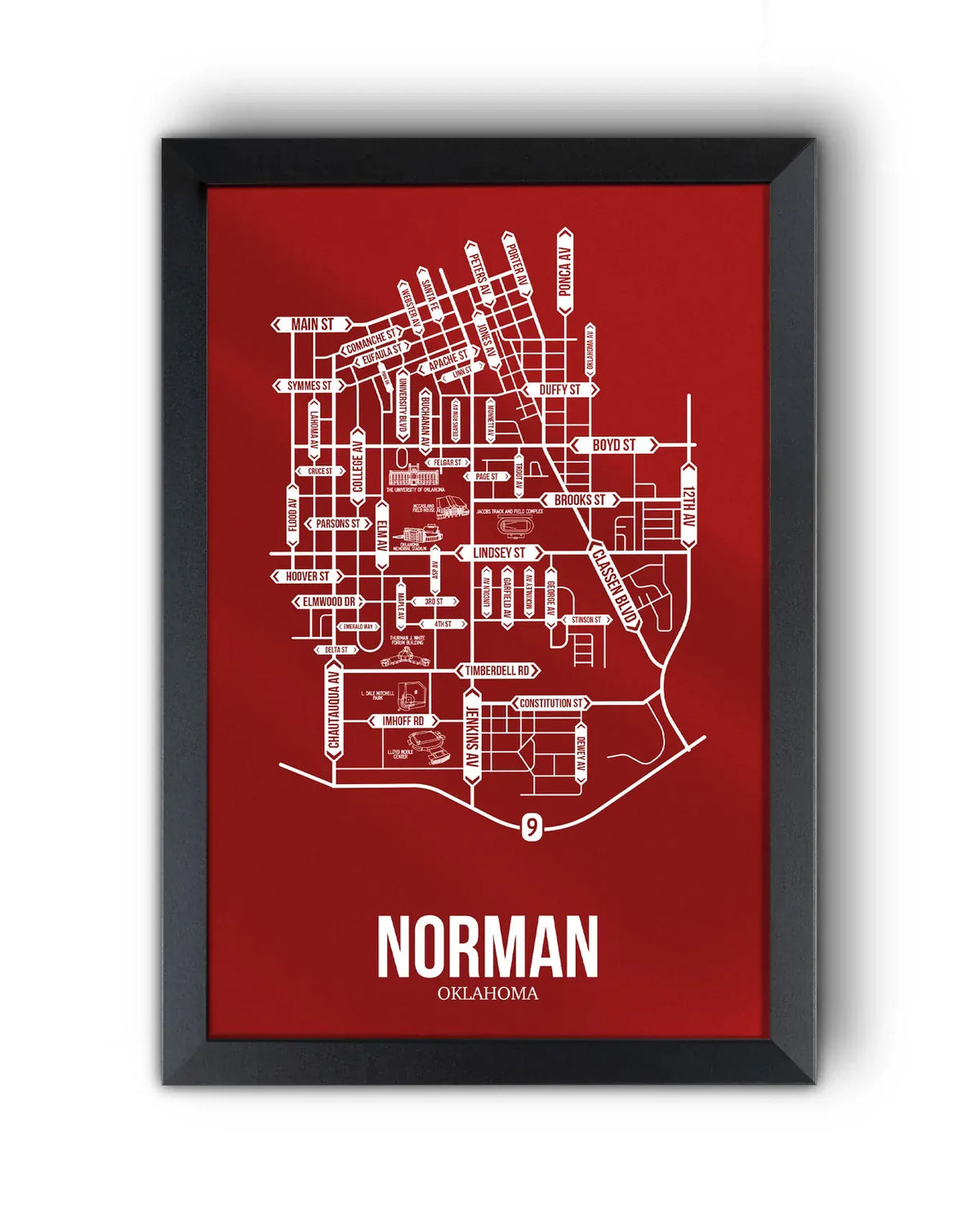 Norman, Oklahoma street map