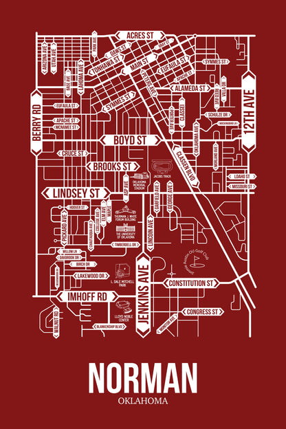 Norman, Oklahoma street map