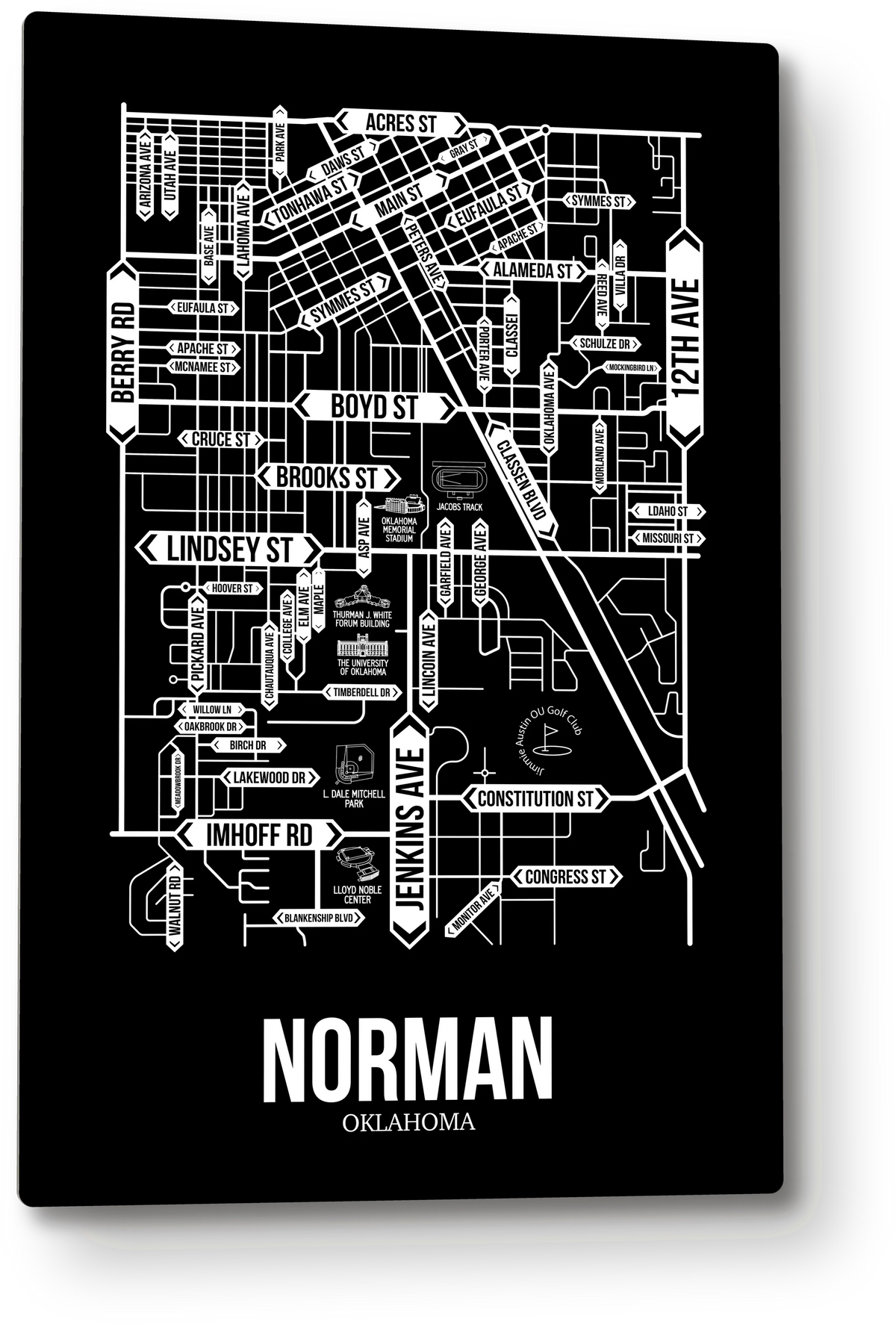 Norman, Oklahoma street map