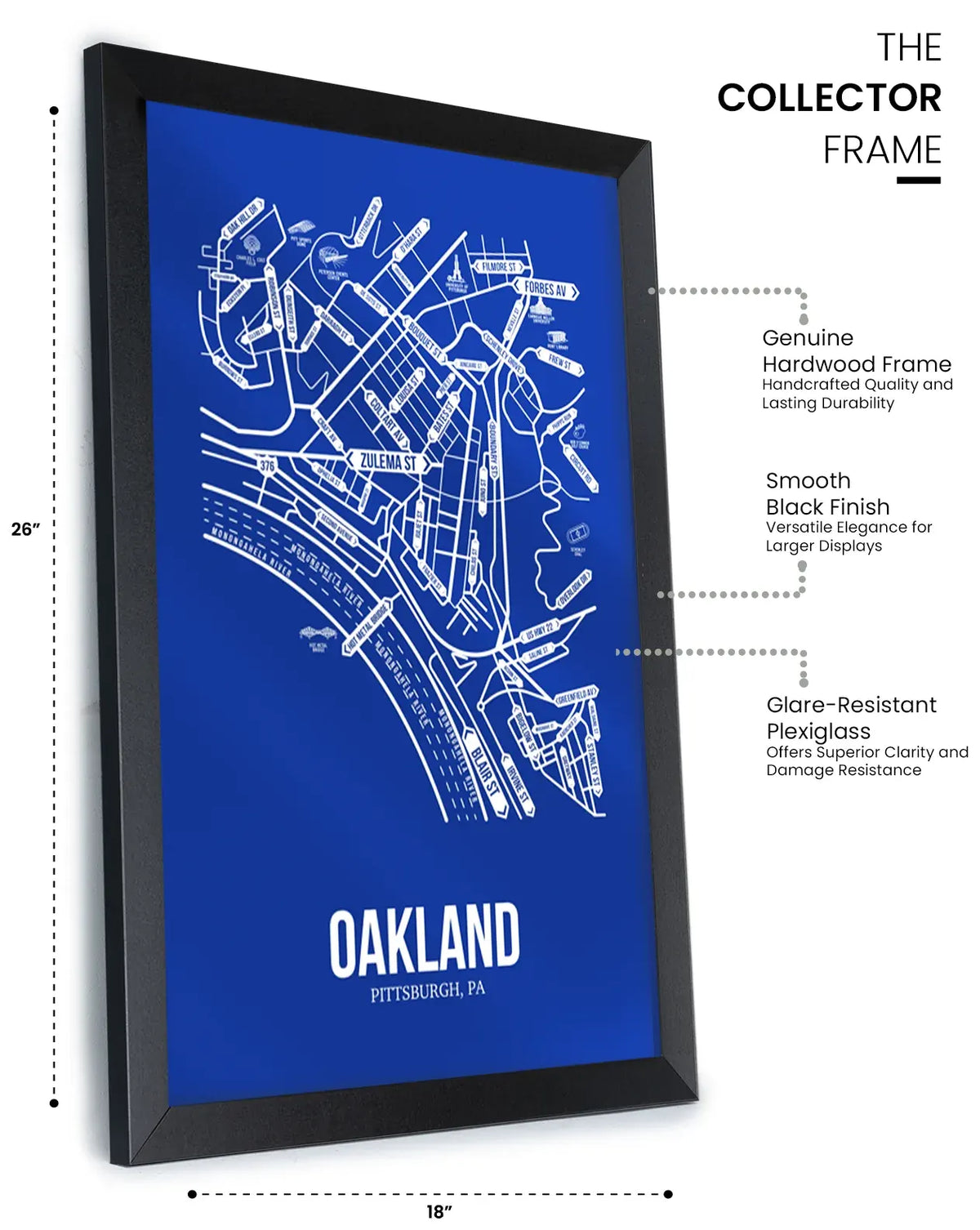 Oakland, Pittsburgh, PA street map