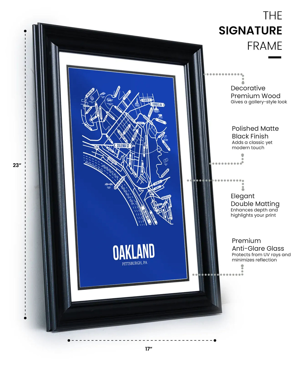 Oakland, Pittsburgh, PA street map