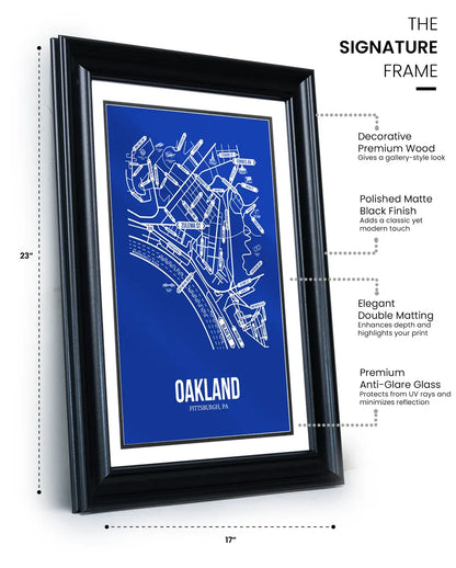 Oakland, Pittsburgh, PA street map