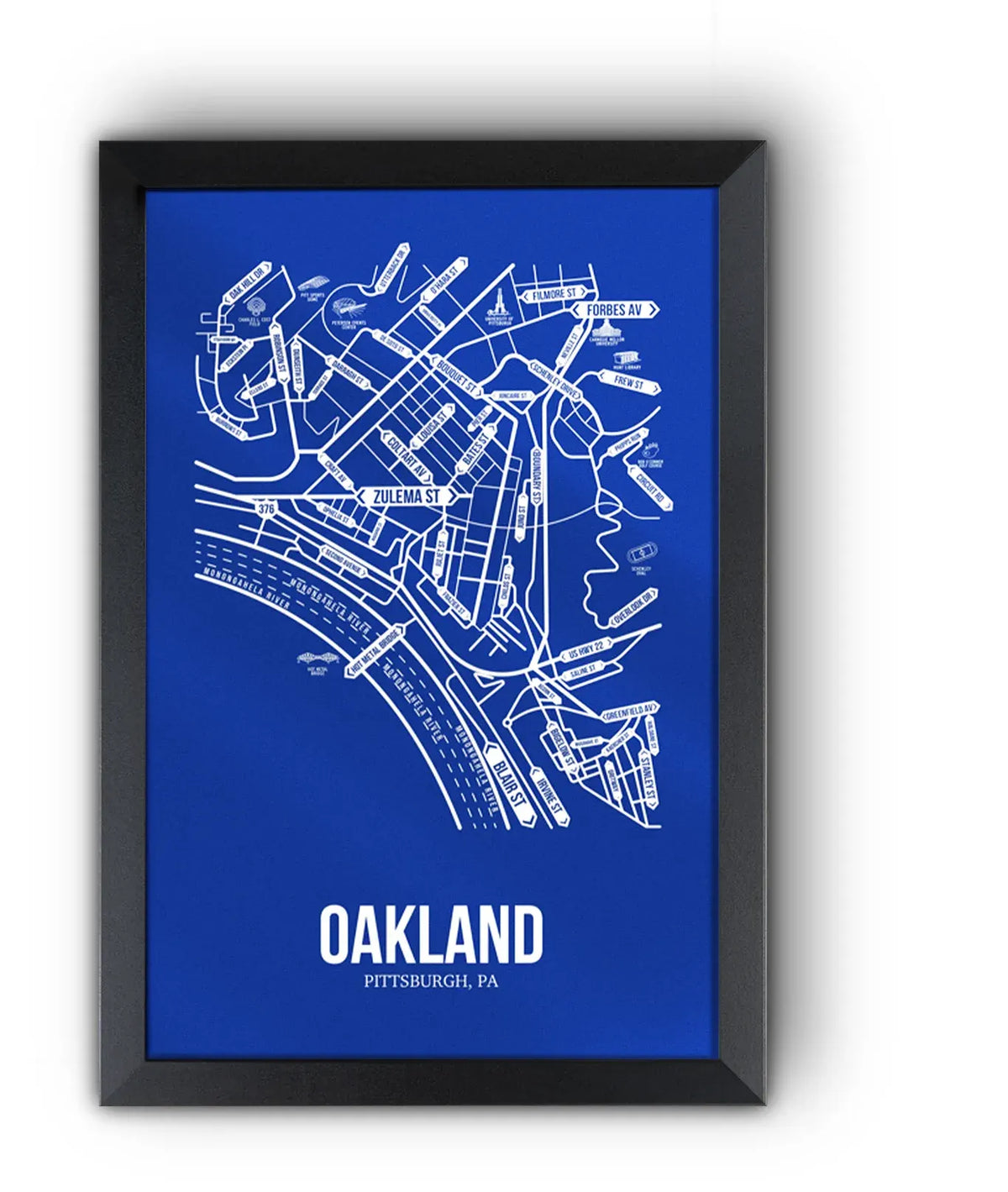 Oakland, Pittsburgh, PA street map