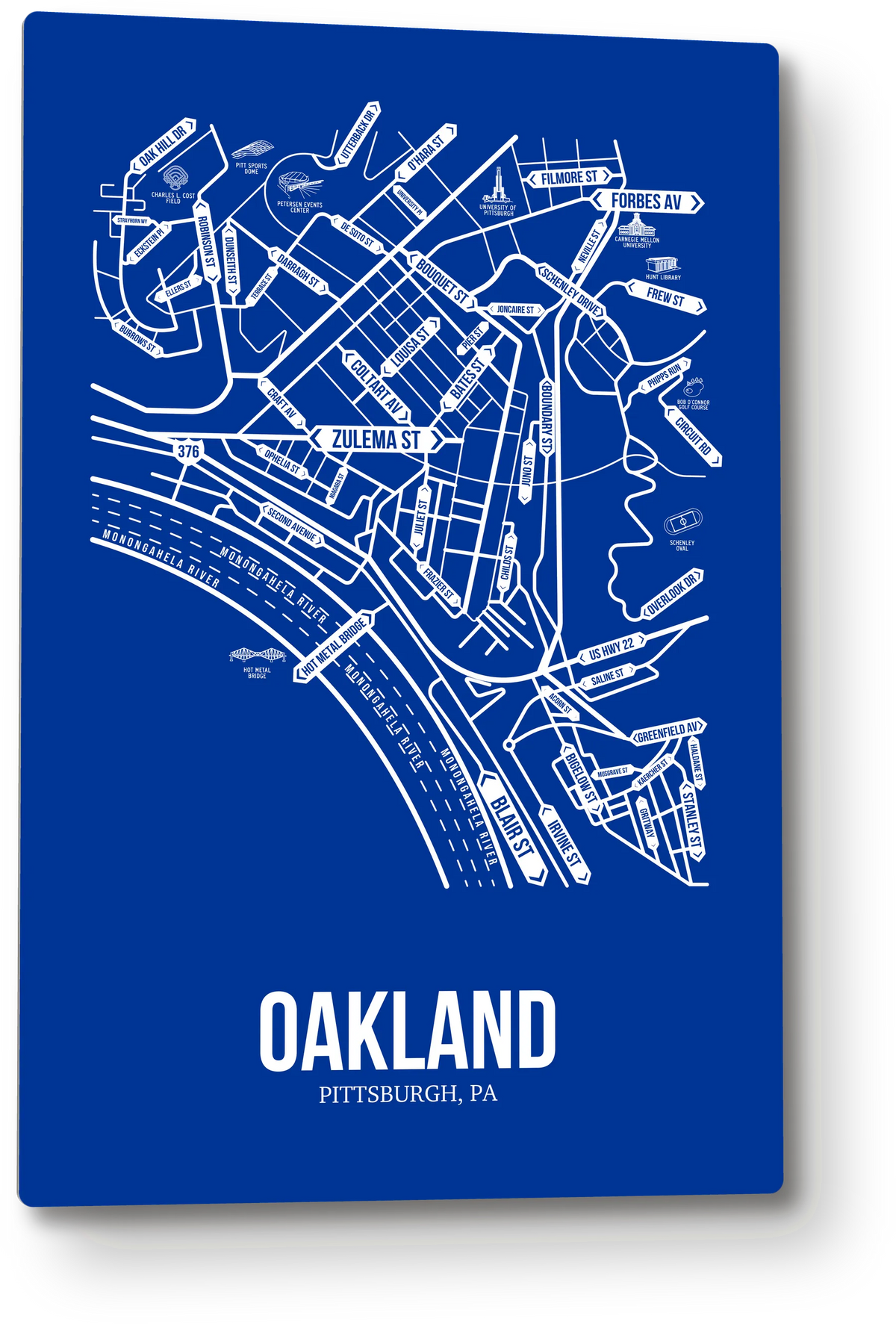 Oakland, Pittsburgh, PA street map