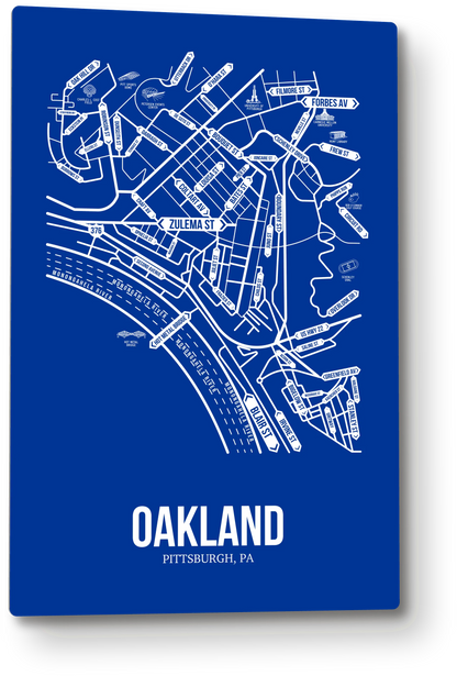 Oakland, Pittsburgh, PA street map
