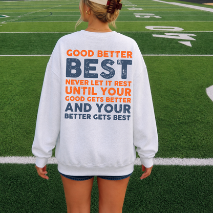 Chicago Football Bear Crewneck Sweatshirt – Good Better Best Motivational Back