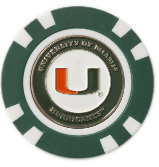 Miami Hurricanes Poker Chip Ball Marker