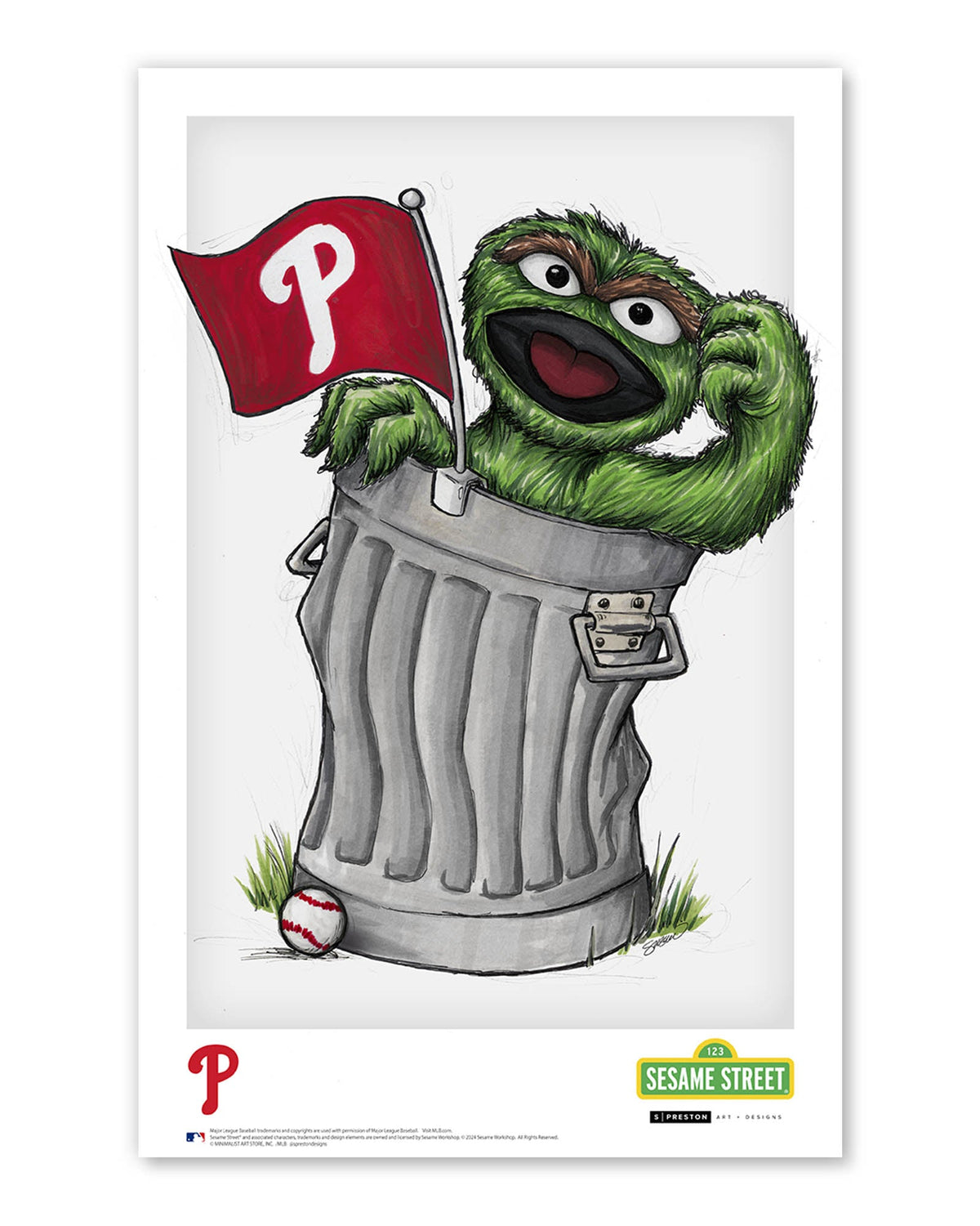 Oscar Rep Your Colours x MLB Phillies Limited Edition Art Print