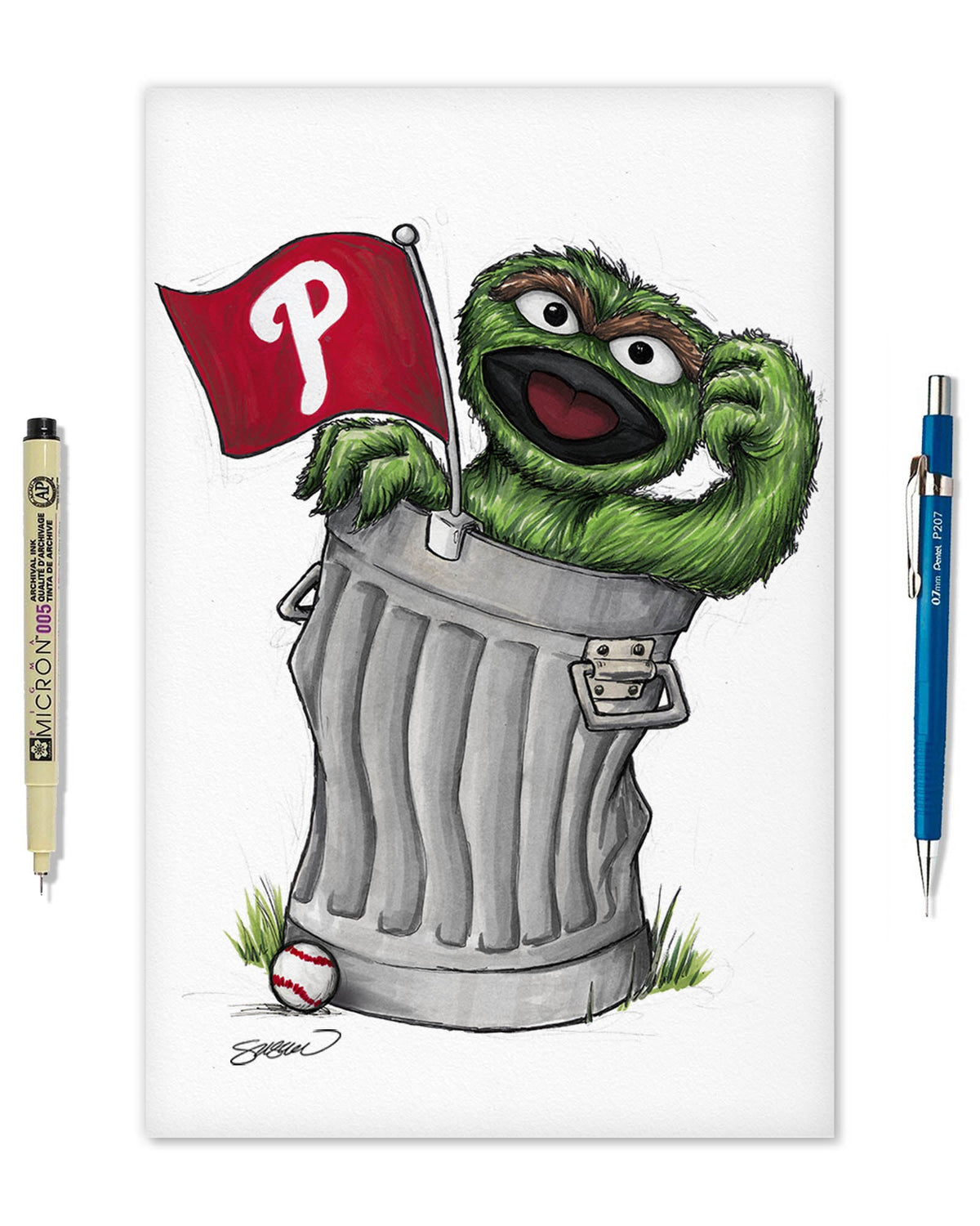 Oscar Rep Your Colours x MLB Phillies Limited Edition Art Print