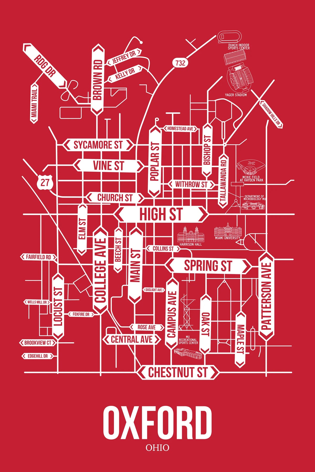 Oxford, Ohio street map