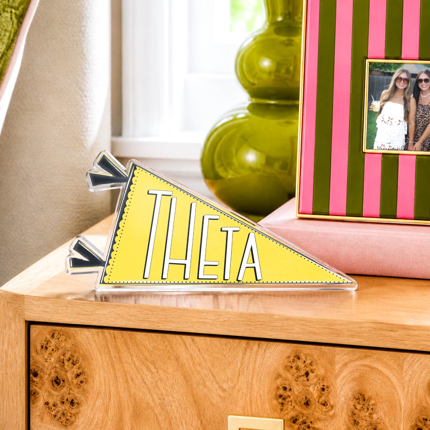 Kappa Alpha Theta Acrylic Pennant Flag Shelfie
